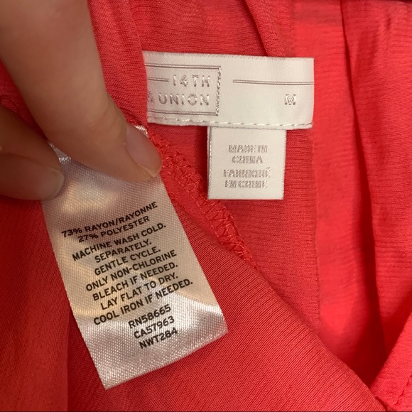 14th & Union Grecian Wrap Tank Top Hot Pink Size Medium NWOT - Picture 5 of 5